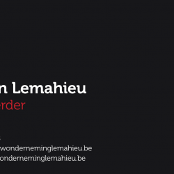 naamkaart, huisstijl voor Lemahieu Bouwonderneming
