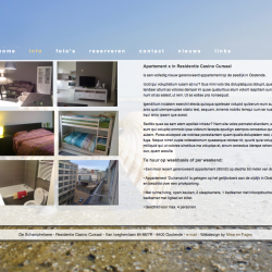 Website ontwerp voor een vakantiehuis aan zee.