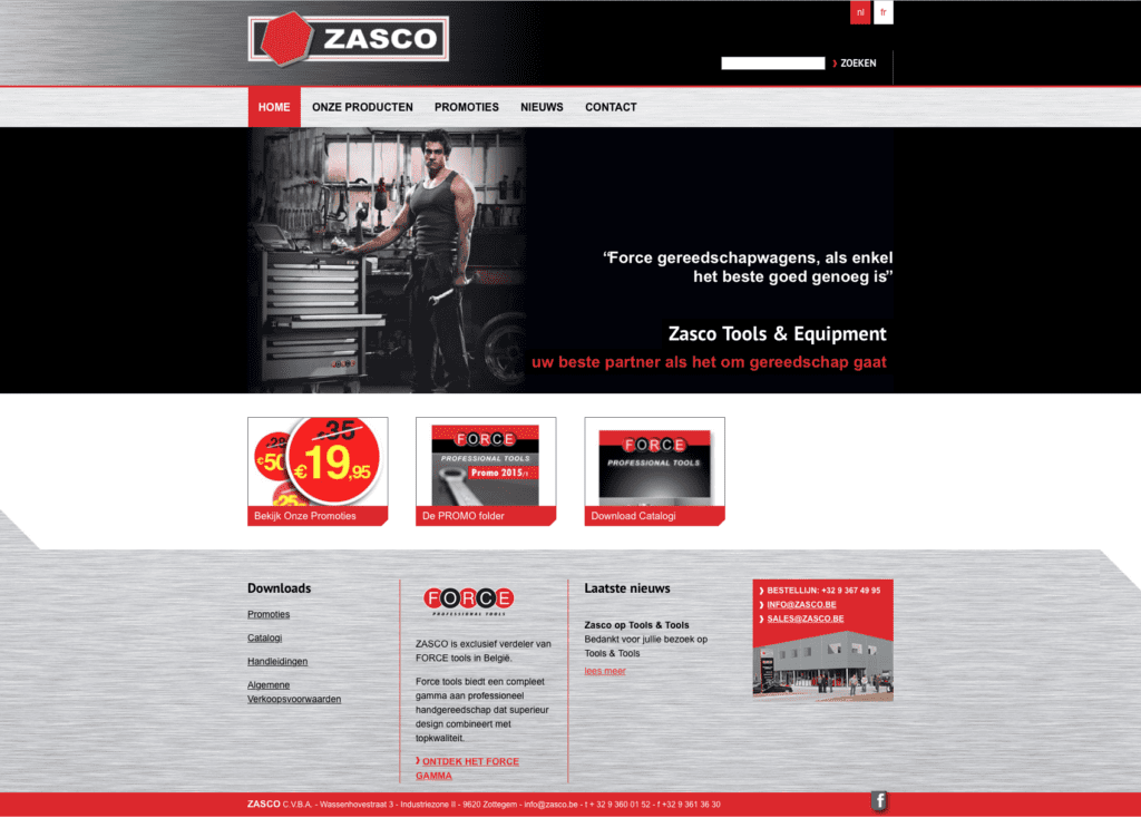 Zasco-website ontwerp